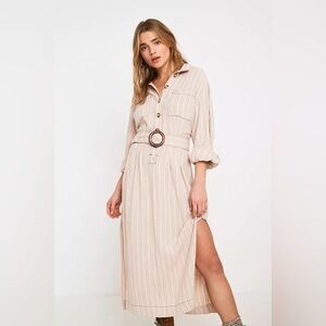 Free people Belted Shirt Dress